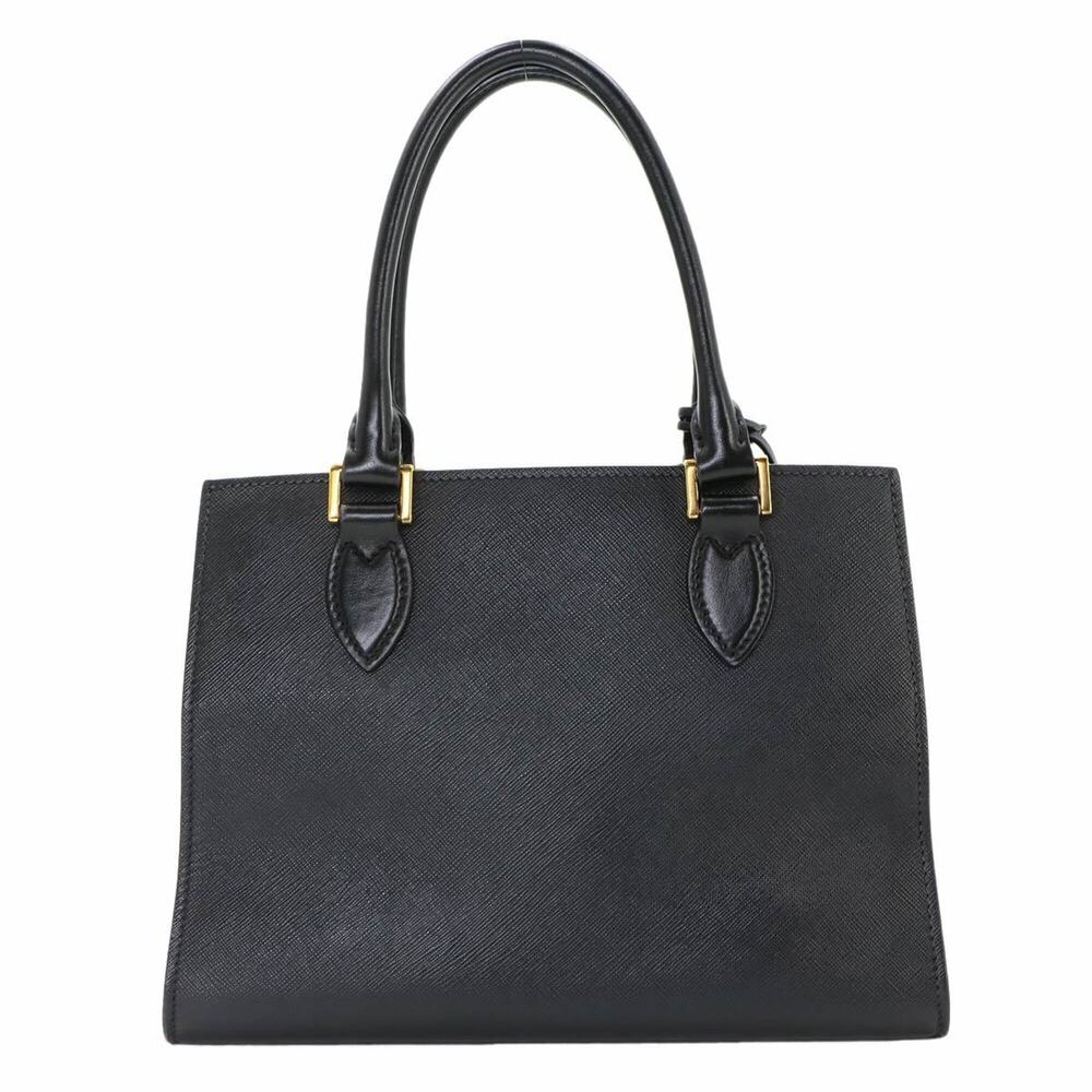Prada Saffiano 2-way Hand/Shoulder Handbag, Leather, Nero Black, Gold Hardware - Picture 2 of 10